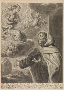 Saint Agabus of Jerusalem Worships Mary by Nicolaes Lauwers