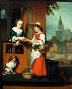 The Vegetable Seller by Nicolaes Maes