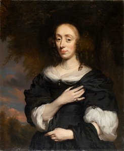 Portrait of a Woman Wearing a Black Dress by Nicolaes Maes