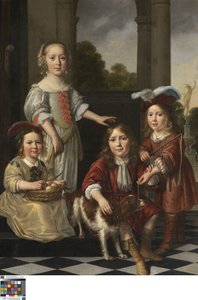 Portrait of Four Children by Nicolaes Maes