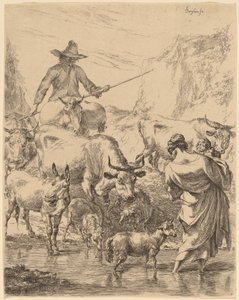 Herd Crossing the Brook by Nicolaes Pietersz Berchem