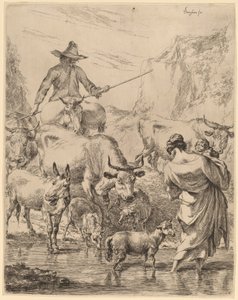 Herd Crossing the Brook by Nicolaes Pietersz Berchem