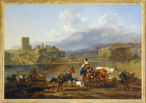 The Ferry Crossing by Nicolaes Pietersz. Berchem