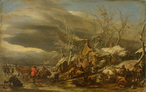 Winter Landscape by Nicolaes Pietersz. Berchem