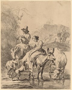 Shepherdess on a Donkey