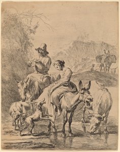 Shepherdess on a Donkey