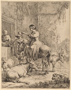 The Rest before the Inn by Nicolaes Pietersz Berchem