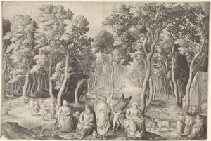 Peasant Family in a Forest