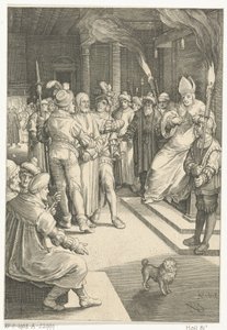 Christ before Caiaphas (The Passion series) by Nicolaes de Bruyn
