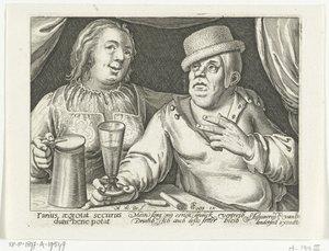 Drinking Man and Woman by Nicolaes de Bruyn