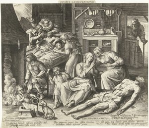 A House Full of Mourning by Nicolaes de Bruyn
