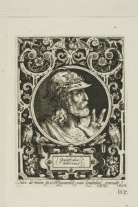 Godfrey of Bouillon, Plate Nine from The Nine Worthies by Nicolaes de Bruyn