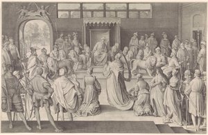 Solomon Receives the Queen of Sheba by Nicolaes de Bruyn