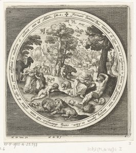 Sixth Day of Creation: God Creates the Animals and Adam and Eve by Nicolaes de Bruyn