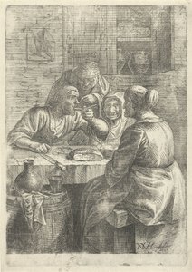 Three Old Women Eating at a Table by Nicolaes van Haeften
