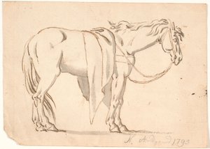 A Horse with a Blanket On by Nicolai Abildgaard