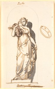 Erato, Muse of Love Poetry, as a Statue in a Niche