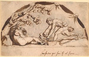 The Shepherd Faustulus Finds Romulus and Remus by Nicolai Abildgaard