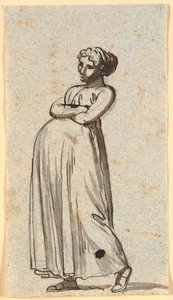 Caricature of a Pregnant Woman, Walking by Nicolai Abildgaard