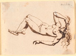 Naked Woman Lying on Her Back