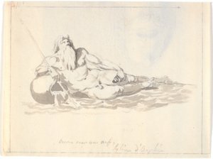 The Ocean, a Reclining Sea God by Nicolai Abildgaard