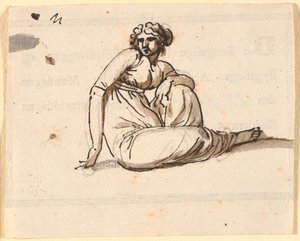Seated Woman with Left Knee Raised