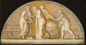 The Foundation of the Royal Library by Nicolai Abildgaard