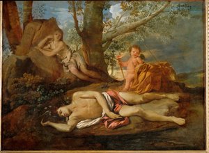 Echo and Narcissus by Nicolas (attr.to) Poussin
