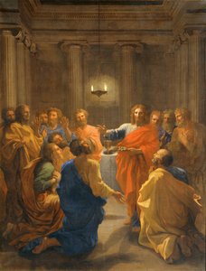 Jesus Christ Instituting the Eucharist by Nicolas (attr.to) Poussin