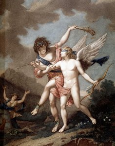 Love Led by Madness by Nicolas Andre (after) Monsiau