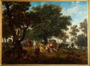 Henri IV and His Suite Hunting