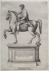 Equestrian Statue of Marcus Aurelius by Nicolas Beatrizet