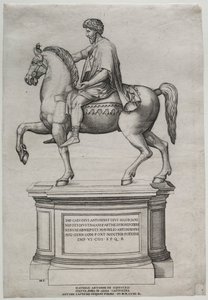 Equestrian Statue of Marcus Aurelius by Nicolas Beatrizet