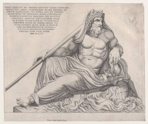 Speculum Romanae Magnificentiae: The Ocean God by Nicolas Beatrizet