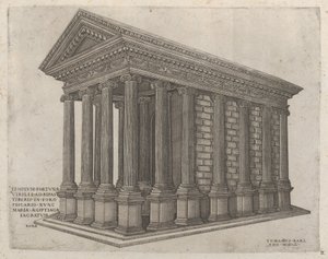 Speculum Romanae Magnificentiae: The Temple of Fortune in Rome by Nicolas Beatrizet