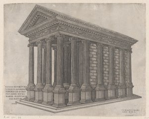 Temple of Fortuna, Rome by Nicolas Beatrizet