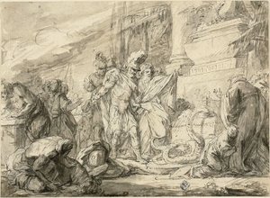 Aeneas at the Tomb of Anchises (recto); Aeneas at the Tomb of Anchises (verso)
