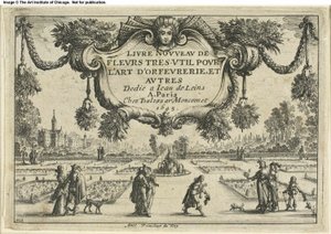 Title page, from Livre Nouveau de Fleurs by Nicolas Cochin