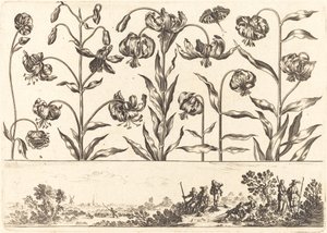 Flower Print no.5 by Nicolas Cochin after Balthasar Moncornet