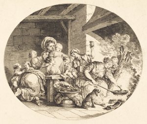The Fritters by Nicolas Delaunay after Jean Honoré Fragonard