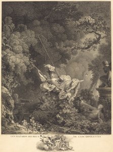 The Happy Hazards of the Swing by Nicolas Delaunay after Jean Honoré Fragonard