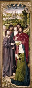 The Resurrection of Lazarus: Martha Before Christ (detail) by Nicolas Froment