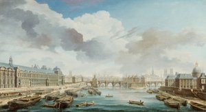 Le Louvre, le Pont-Neuf et le Collège des Quatre-Nations by Nicolas Jean Baptiste Raguenet