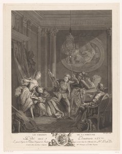 A Violinist and Two Young Women in an Interior, a Seated Man Watches by Nicolas Joseph Voyez