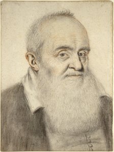 Head of a Bearded Man by Nicolas Lagneau or Lanneau