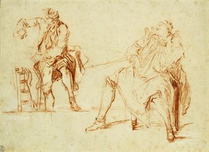 Studies of Two Men by Nicolas Lancret