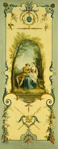 Three Decorative Panels with Allegories of Winter, Summer and Autumn by Nicolas Lancret