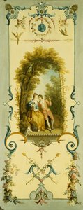 Three Decorative Panels with Allegories of Winter, Summer and Autumn by Nicolas Lancret