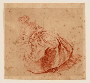 Young Woman with a Fan by Nicolas Lancret