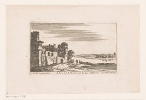 Landscape with Buildings by a River